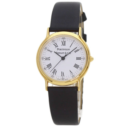 TIFFANY&Co. portfolio Watches Gold Plated/Leather Boys