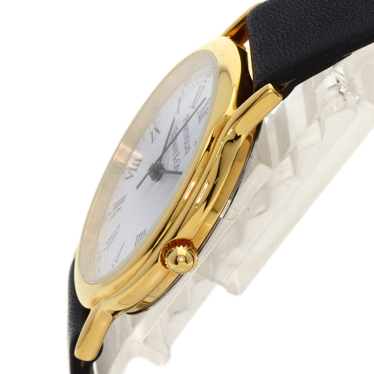 TIFFANY&Co. portfolio Watches Gold Plated/Leather Boys