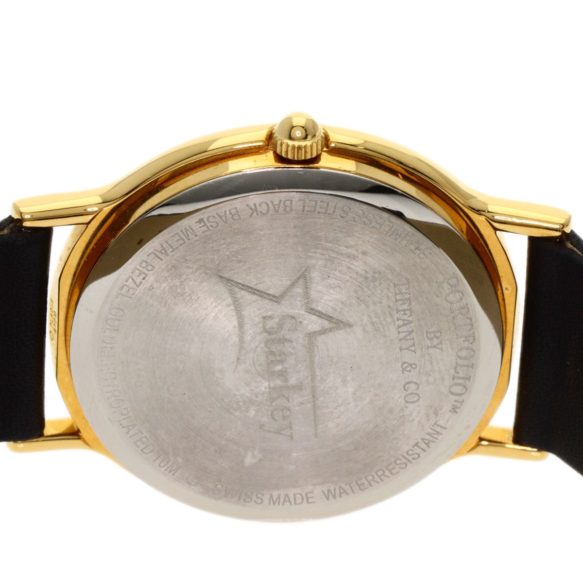 TIFFANY&Co. portfolio Watches Gold Plated/Leather Boys