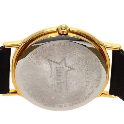 TIFFANY&Co. portfolio Watches Gold Plated/Leather Boys