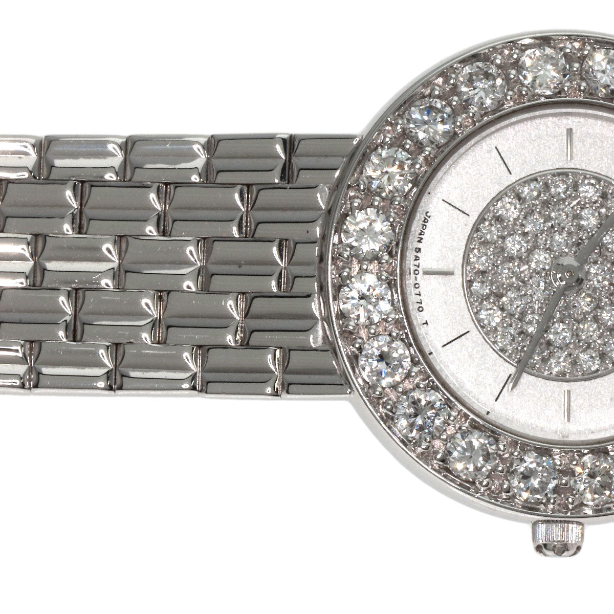SEIKO CREDOR Bezel Dial Diamond Watches GTWE005 5A70-0380 K18 White Gold/K18 White Gold Ladies