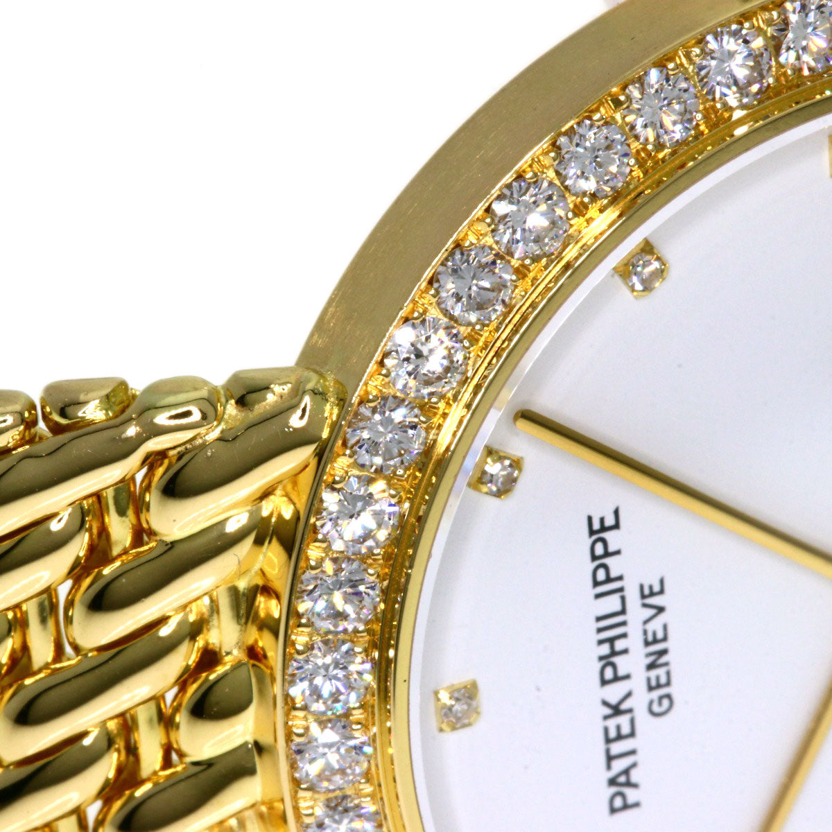 PATEK PHILIPPE Calatrava Bezel 12P Diamond Watches 5006/17J-001 K18 Yellow Gold/18K Yellow Gold mens