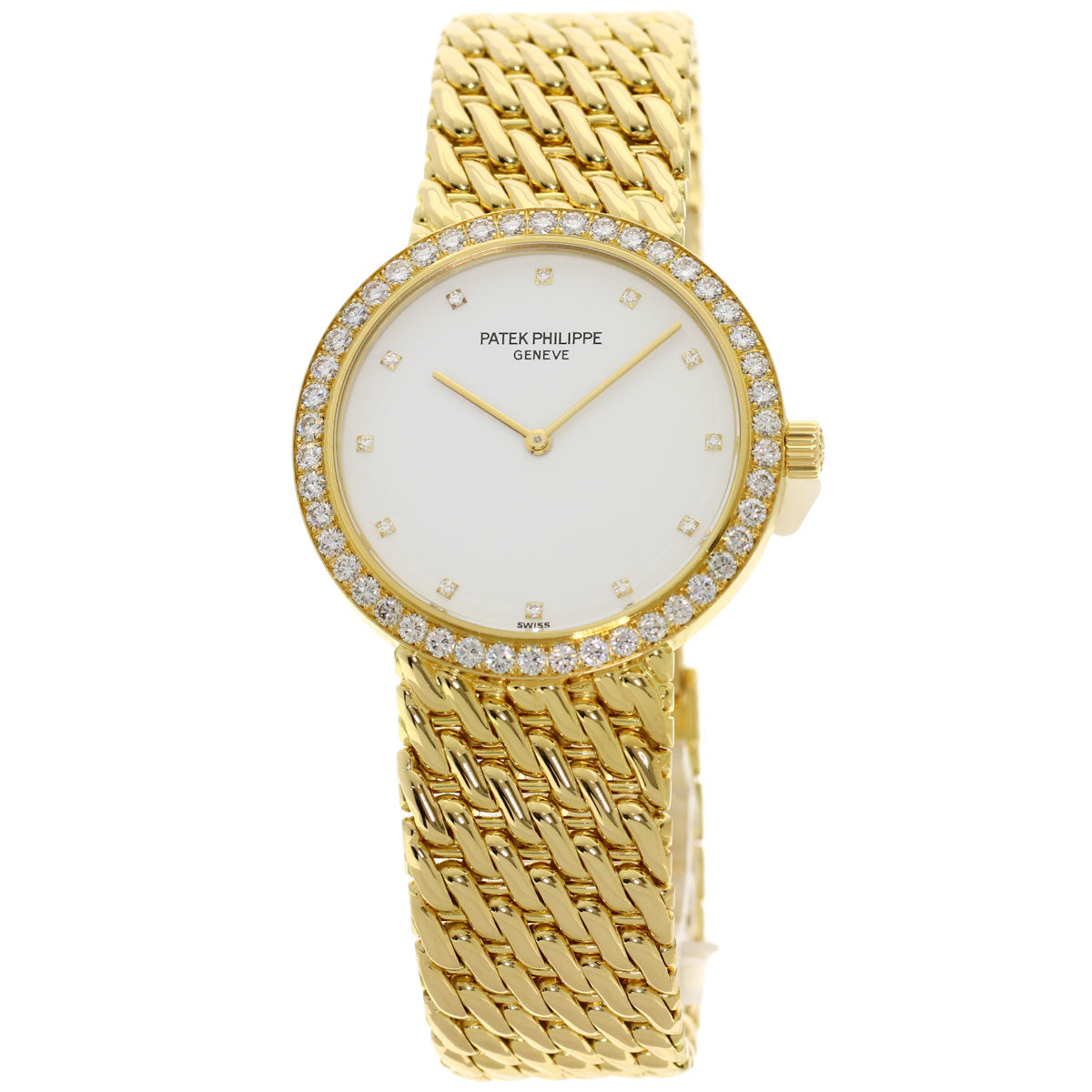 PATEK PHILIPPE Calatrava Bezel 12P Diamond Watches 5006/17J-001 K18 Yellow Gold/18K Yellow Gold mens