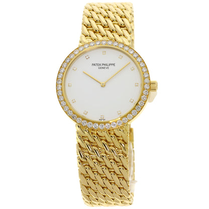 PATEK PHILIPPE Calatrava Bezel 12P Diamond Watches 5006/17J-001 K18 Yellow Gold/18K Yellow Gold mens