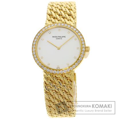 PATEK PHILIPPE Calatrava Bezel 12P Diamond Watches 5006/17J-001 K18 Yellow Gold/18K Yellow Gold mens