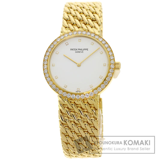 PATEK PHILIPPE Calatrava Bezel 12P Diamond Watches 5006/17J-001 K18 Yellow Gold/18K Yellow Gold mens