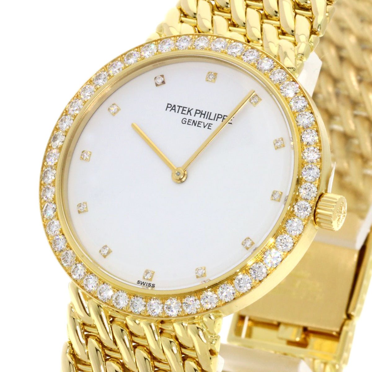 PATEK PHILIPPE Calatrava Bezel 12P Diamond Watches 5006/17J-001 K18 Yellow Gold/18K Yellow Gold mens