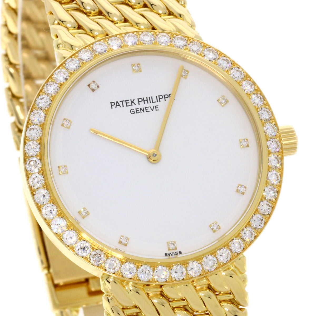 PATEK PHILIPPE Calatrava Bezel 12P Diamond Watches 5006/17J-001 K18 Yellow Gold/18K Yellow Gold mens