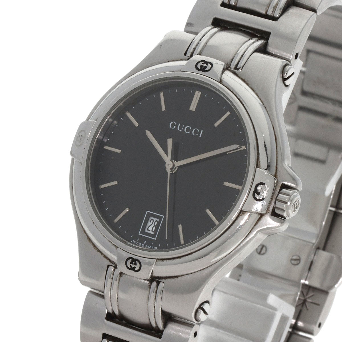 GUCCI Double G Watches 9040M Stainless Steel/Stainless Steel mens