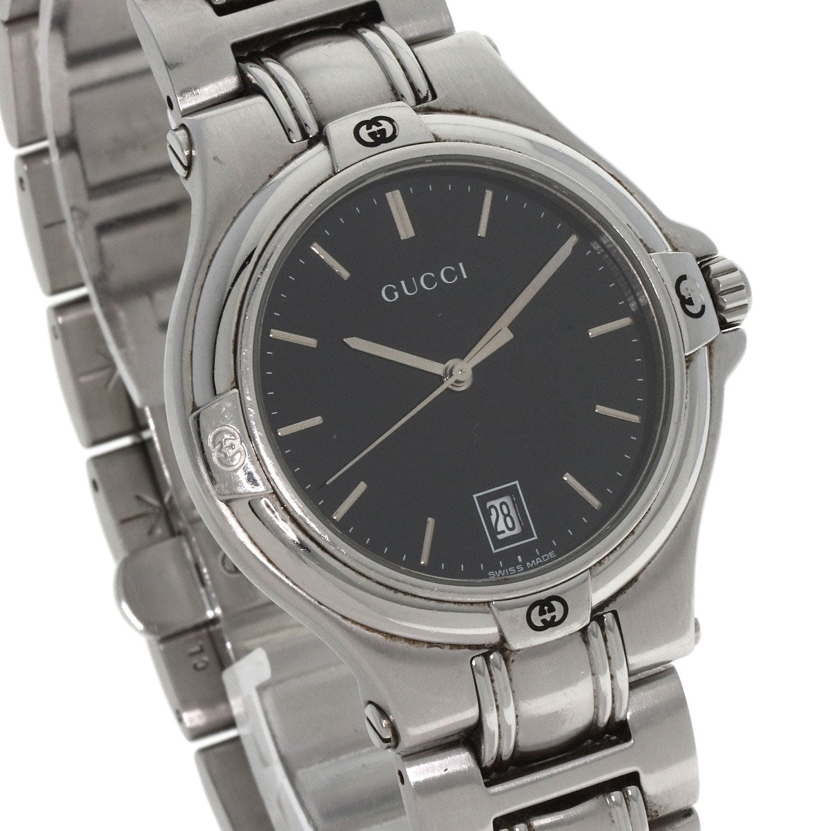 GUCCI Double G Watches 9040M Stainless Steel/Stainless Steel mens