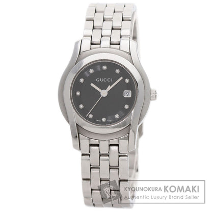 GUCCI 11P Diamond Watches 5500L Stainless Steel/Stainless Steel Ladies