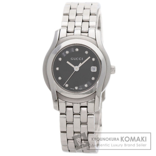 GUCCI 11P Diamond Watches 5500L Stainless Steel/Stainless Steel Ladies