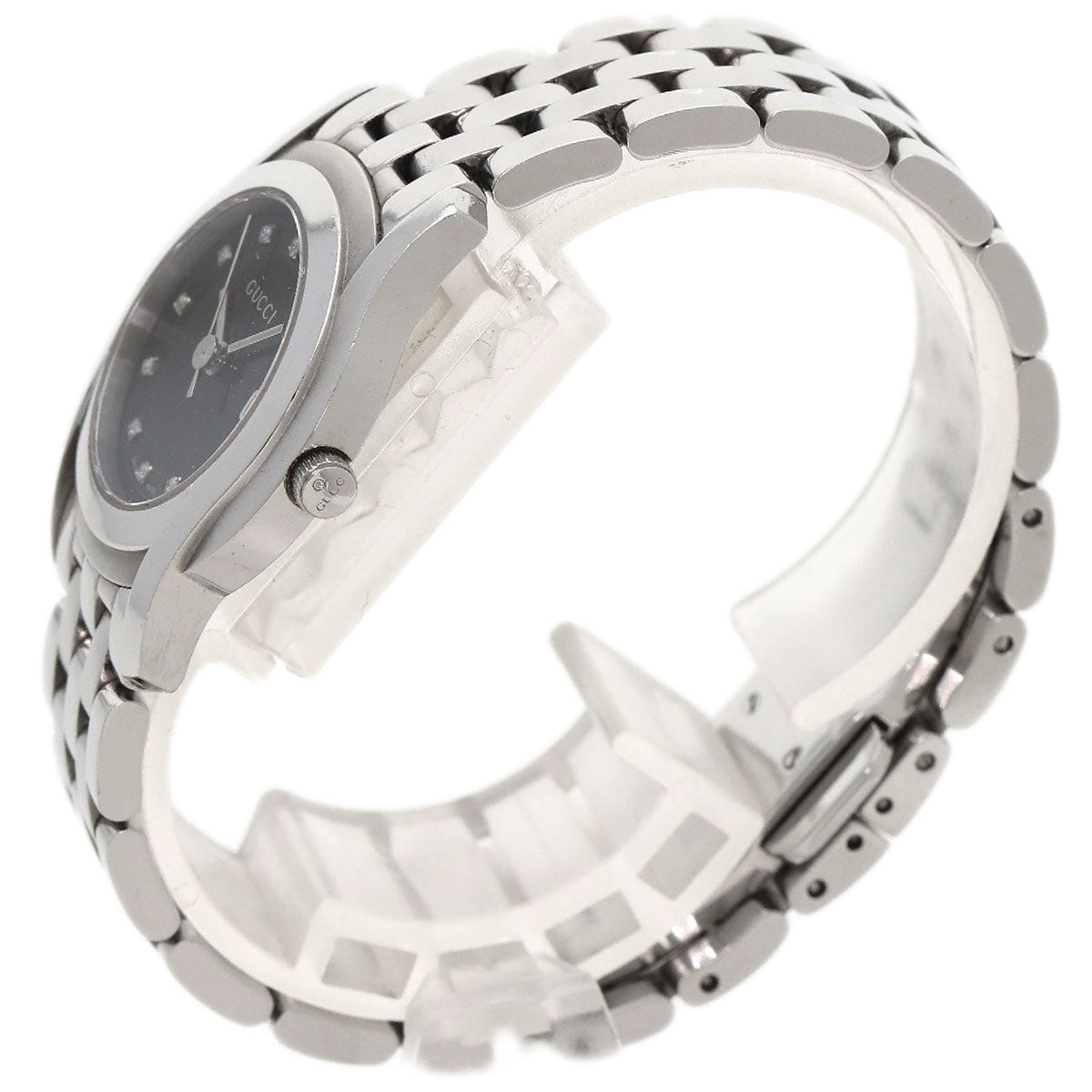 GUCCI 11P Diamond Watches 5500L Stainless Steel/Stainless Steel Ladies