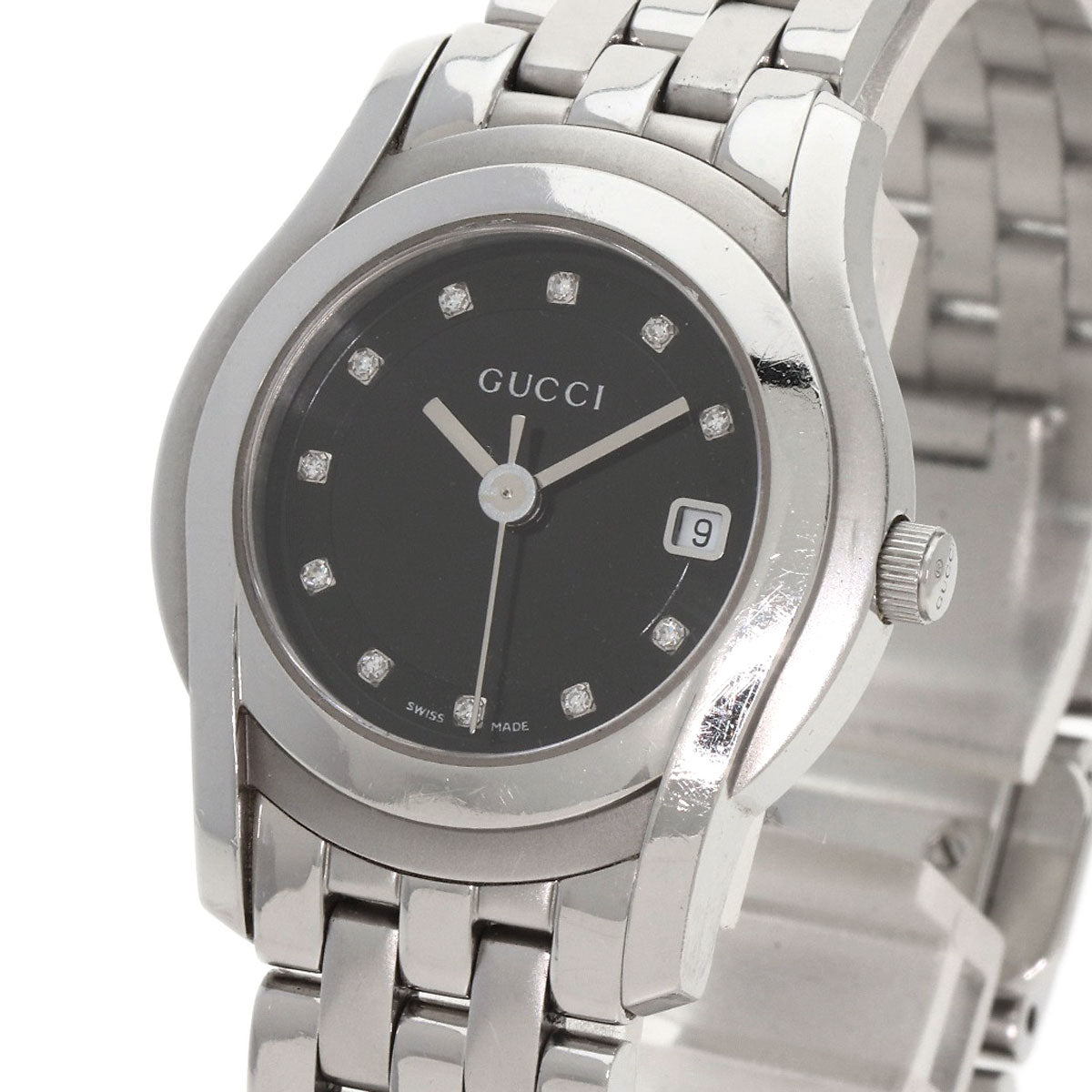 GUCCI 11P Diamond Watches 5500L Stainless Steel/Stainless Steel Ladies