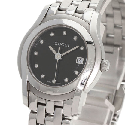 GUCCI 11P Diamond Watches 5500L Stainless Steel/Stainless Steel Ladies