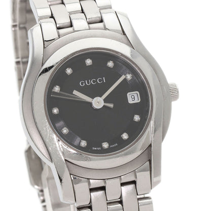 GUCCI 11P Diamond Watches 5500L Stainless Steel/Stainless Steel Ladies