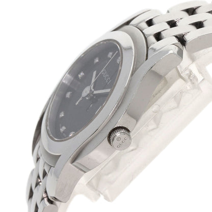 GUCCI 11P Diamond Watches 5500L Stainless Steel/Stainless Steel Ladies