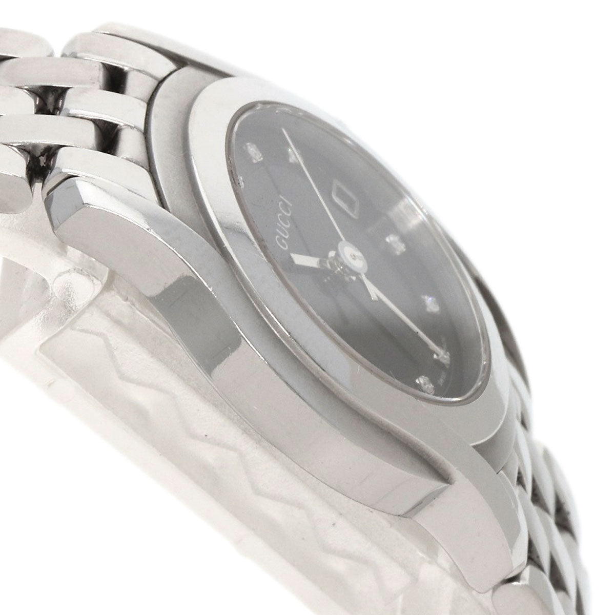 GUCCI 11P Diamond Watches 5500L Stainless Steel/Stainless Steel Ladies