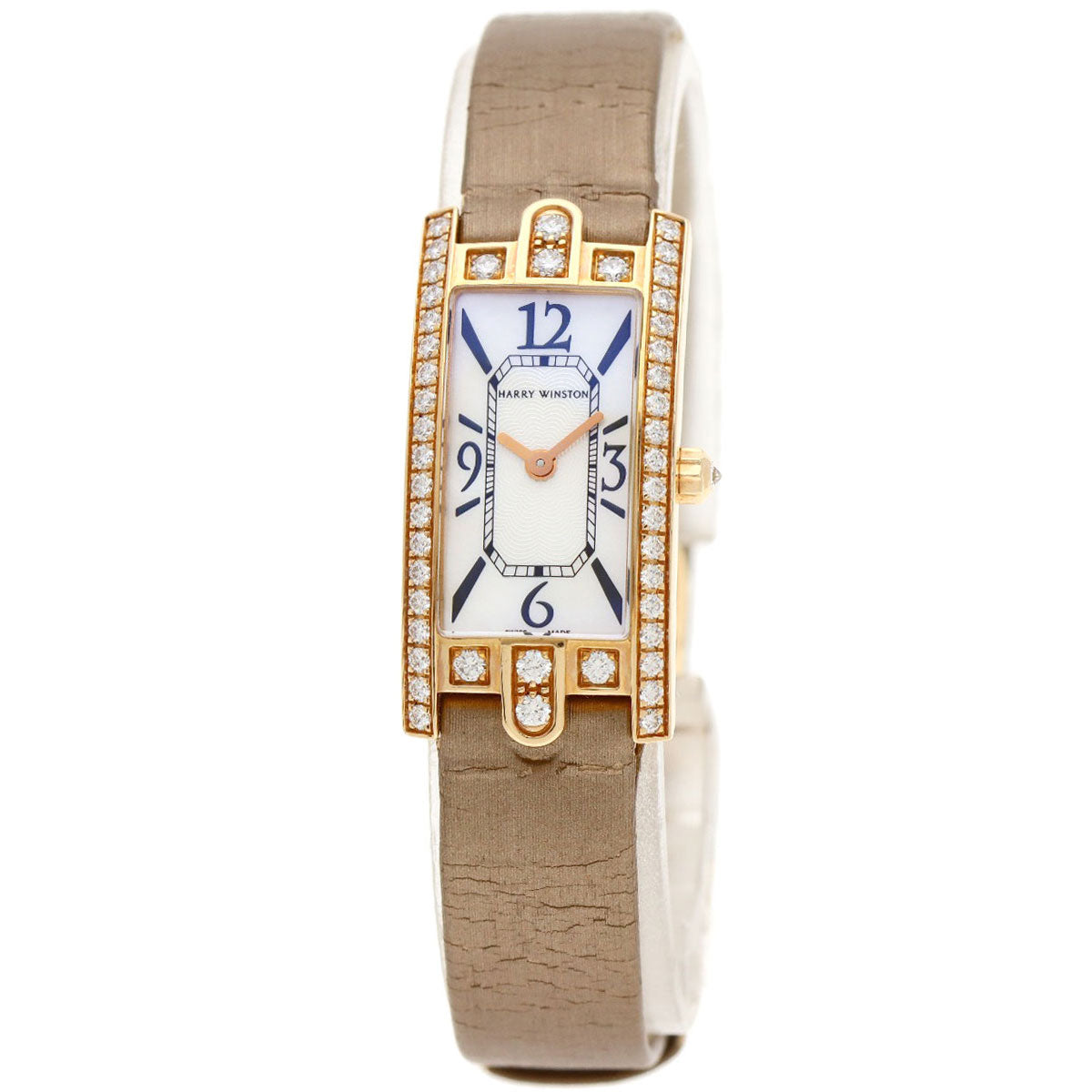 HARRY WINSTON Avenue C Mini Watches 332LQR AVCQHM16RR017 K18 Pink Gold/Satin Ladies