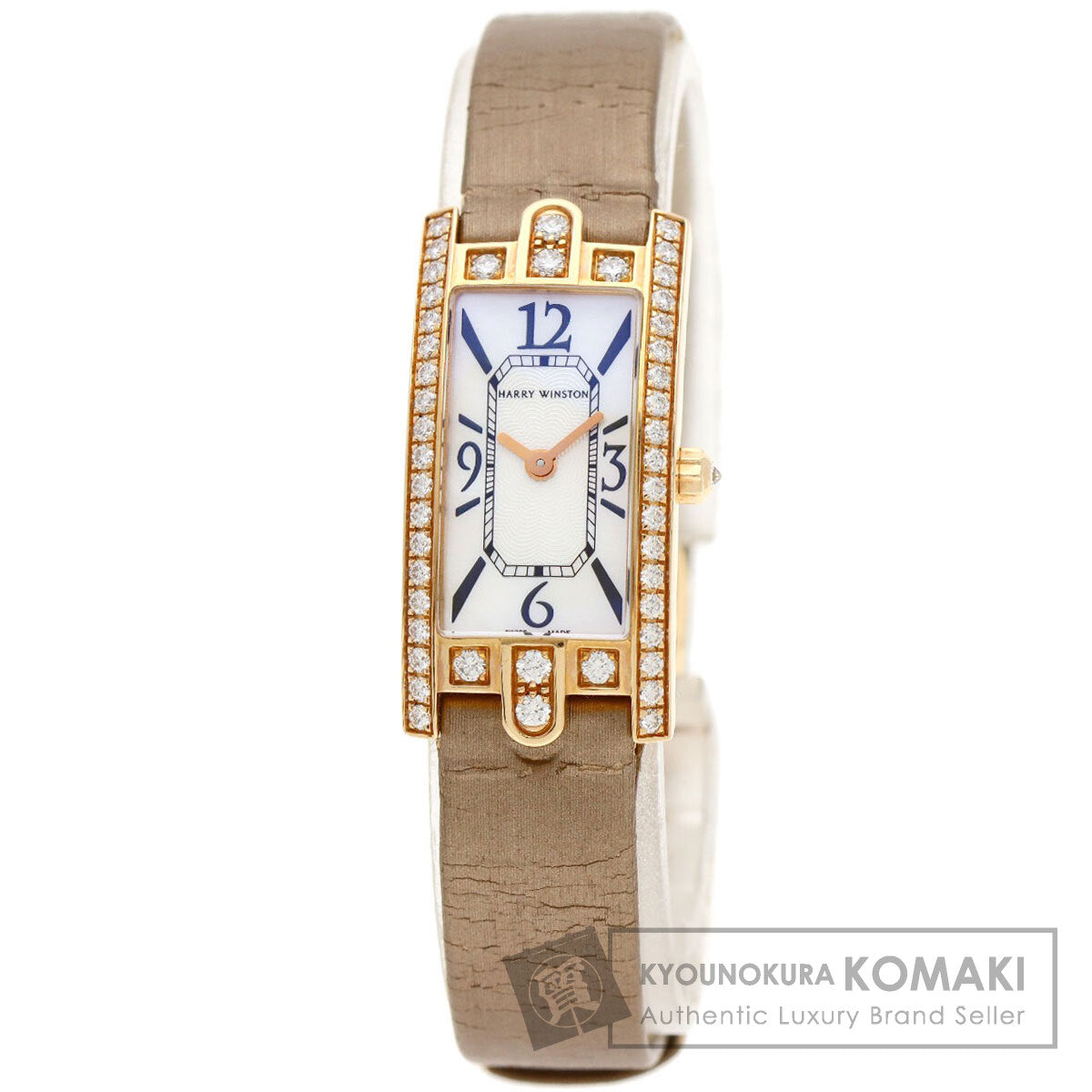 HARRY WINSTON Avenue C Mini Watches 332LQR AVCQHM16RR017 K18 Pink Gold/Satin Ladies