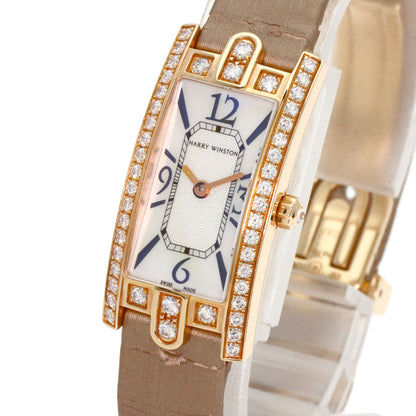HARRY WINSTON Avenue C Mini Watches 332LQR AVCQHM16RR017 K18 Pink Gold/Satin Ladies