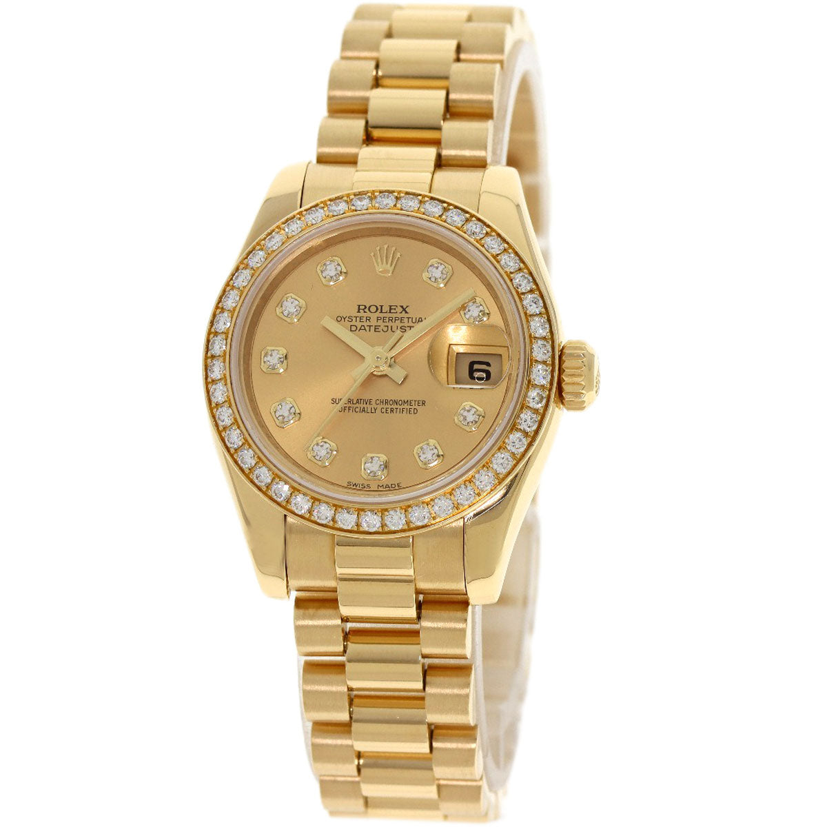 ROLEX DATEJUST 10P Diamond Watches 179138G K18 Yellow Gold/18K Yellow Gold Ladies