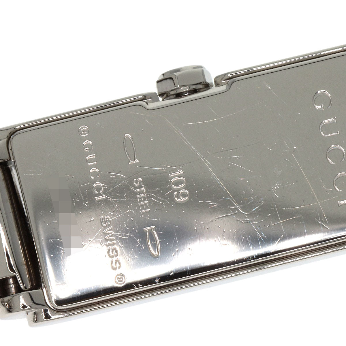 GUCCI GG square face Watches 109 Stainless Steel/Stainless Steel Ladies