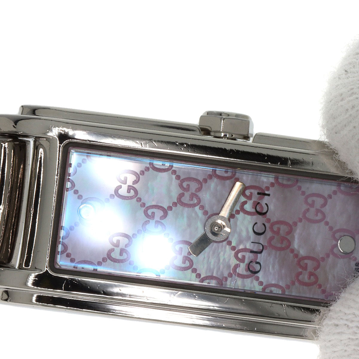 GUCCI GG square face Watches 109 Stainless Steel/Stainless Steel Ladies