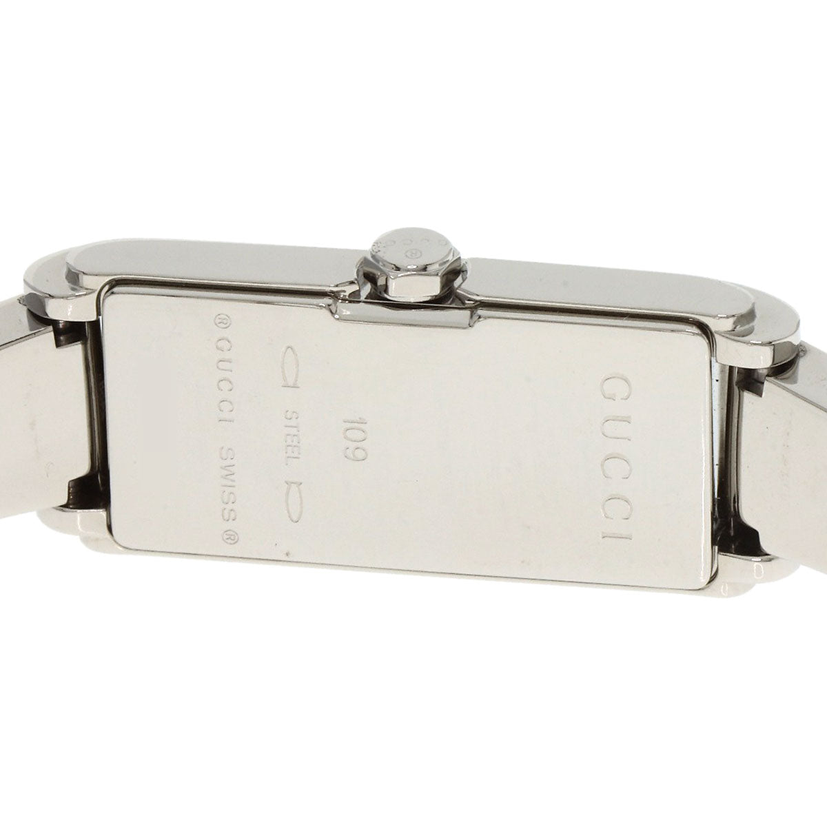 GUCCI GG square face Watches 109 Stainless Steel/Stainless Steel Ladies