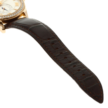 Chopard LUC Quattro Diamond Bezel Watches 171926-5001 K18 Pink Gold/Leather mens