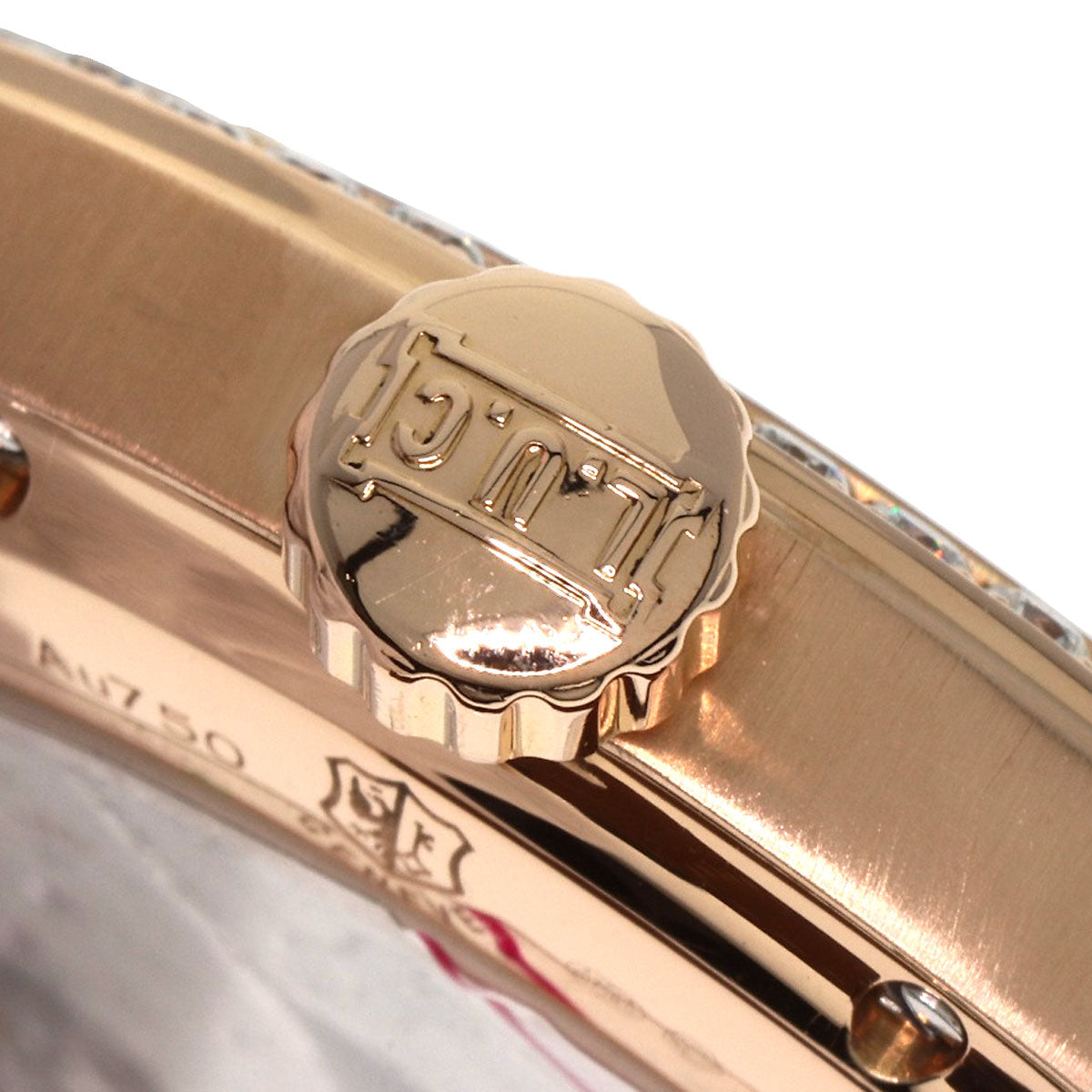 Chopard LUC Quattro Diamond Bezel Watches 171926-5001 K18 Pink Gold/Leather mens