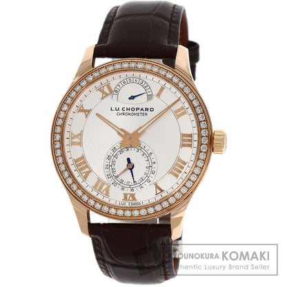 Chopard LUC Quattro Diamond Bezel Watches 171926-5001 K18 Pink Gold/Leather mens