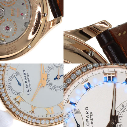 Chopard LUC Quattro Diamond Bezel Watches 171926-5001 K18 Pink Gold/Leather mens