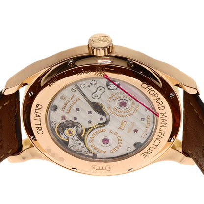 Chopard LUC Quattro Diamond Bezel Watches 171926-5001 K18 Pink Gold/Leather mens