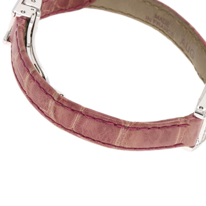 CARTIER Mini tank American Watches WB710015 K18 White Gold/Leather Ladies