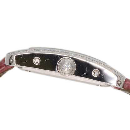 CARTIER Mini tank American Watches WB710015 K18 White Gold/Leather Ladies