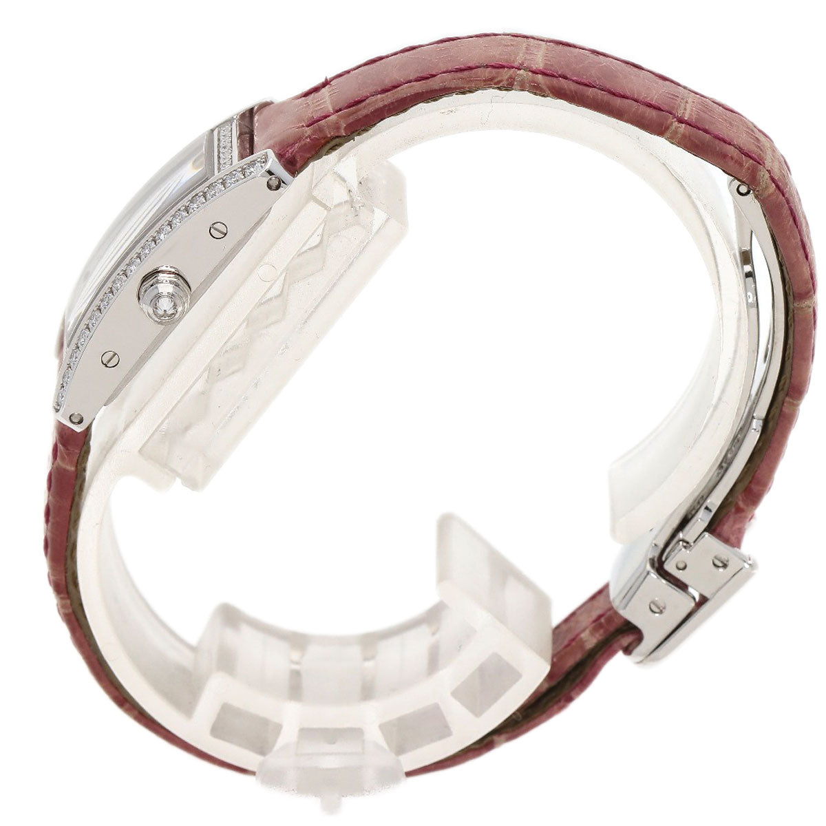 CARTIER Mini tank American Watches WB710015 K18 White Gold/Leather Ladies