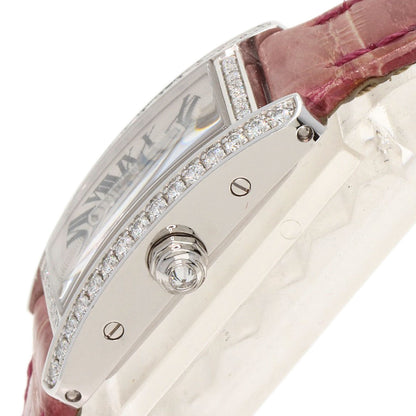 CARTIER Mini tank American Watches WB710015 K18 White Gold/Leather Ladies