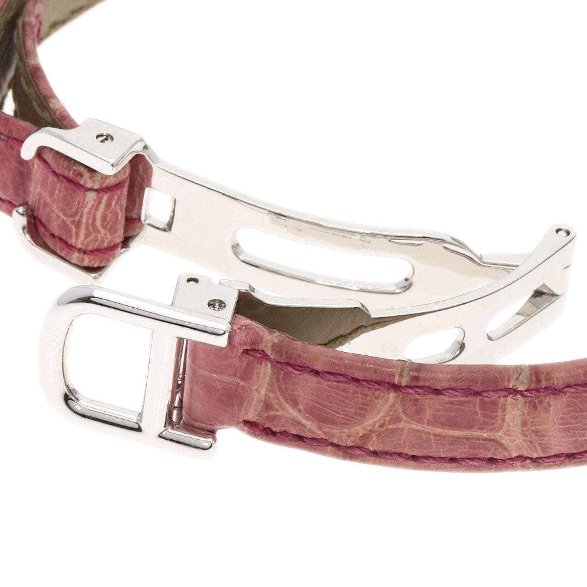 CARTIER Mini tank American Watches WB710015 K18 White Gold/Leather Ladies