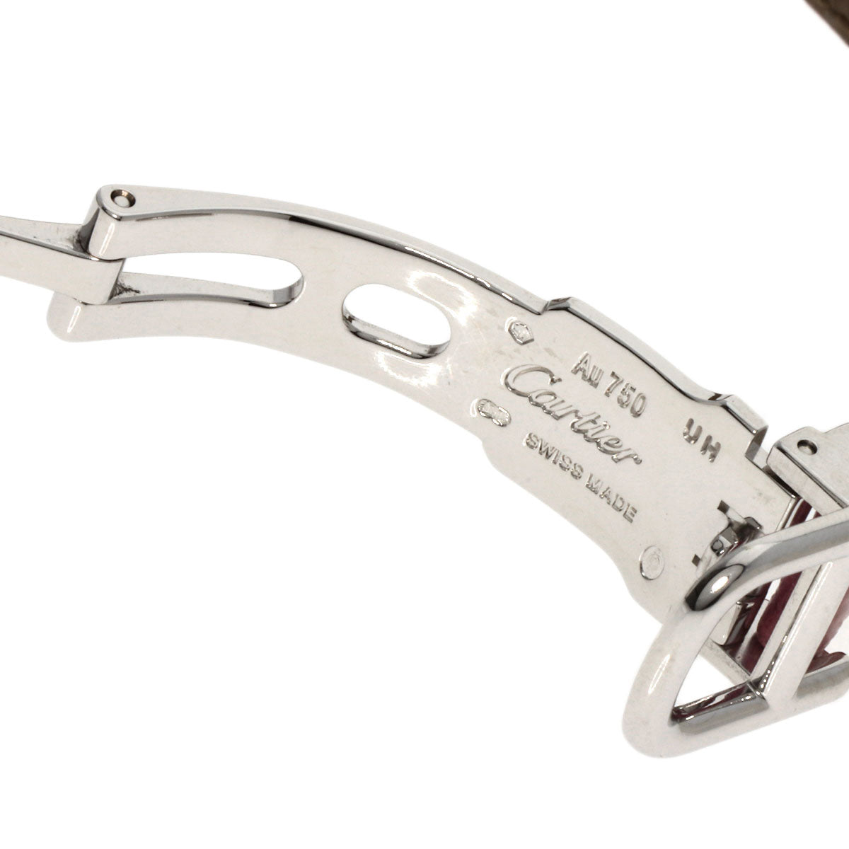 CARTIER Mini tank American Watches WB710015 K18 White Gold/Leather Ladies