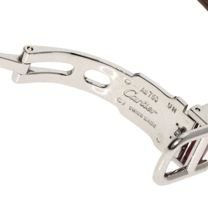 CARTIER Mini tank American Watches WB710015 K18 White Gold/Leather Ladies