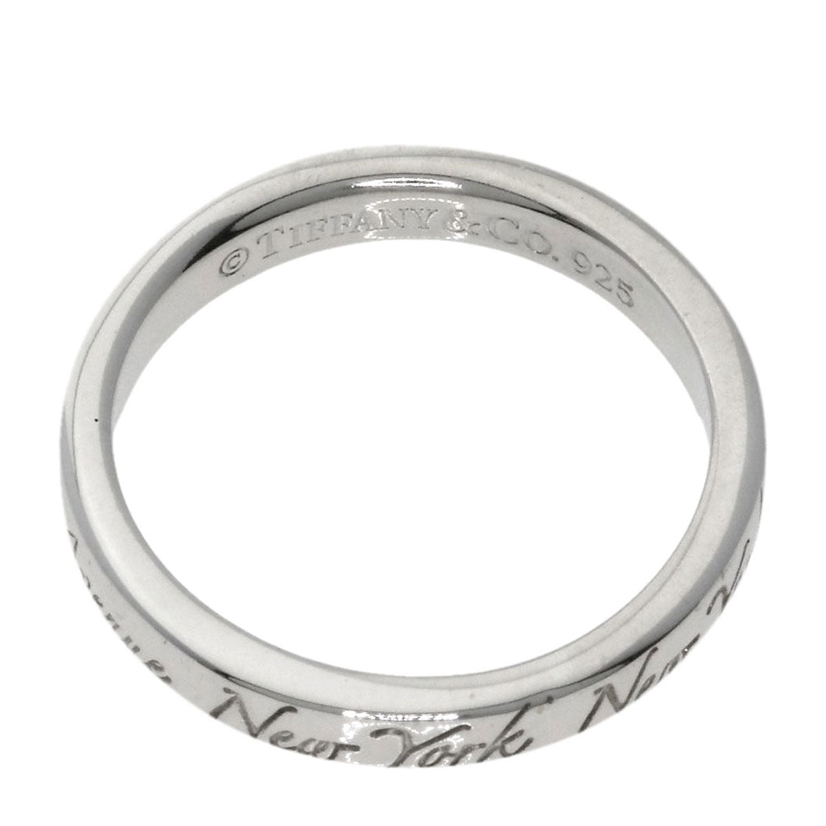 TIFFANY&Co. Notes narrow Ring Silver Ladies [Used]