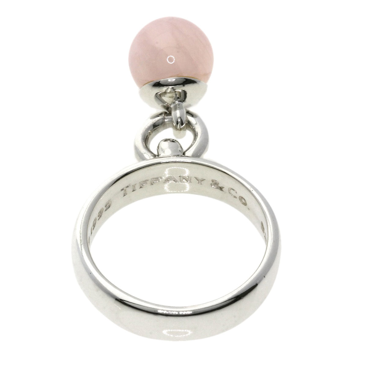 TIFFANY&Co. Ball Dunkle Rose Quartz Ring Silver Ladies [Used]