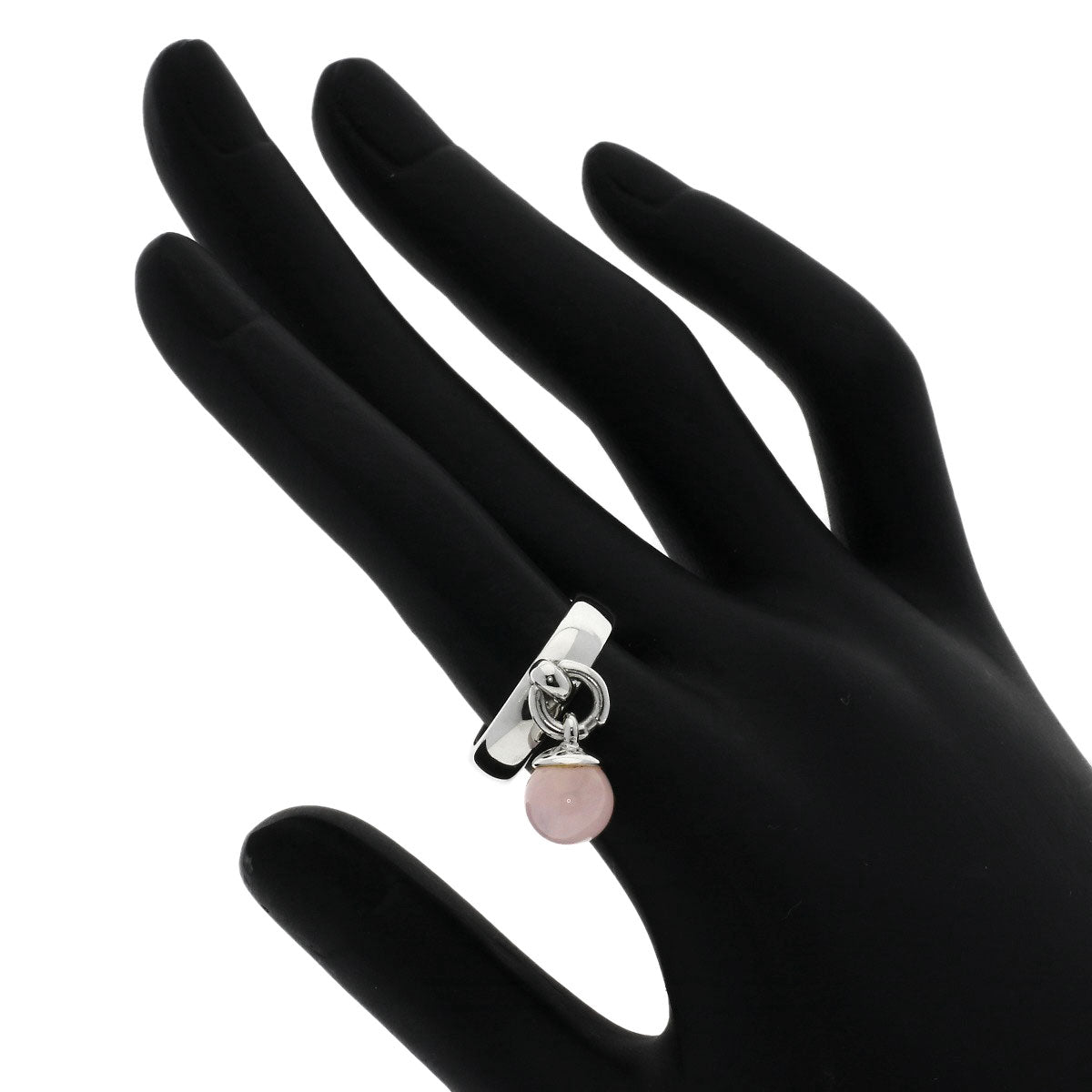 TIFFANY&Co. Ball Dunkle Rose Quartz Ring Silver Ladies [Used]