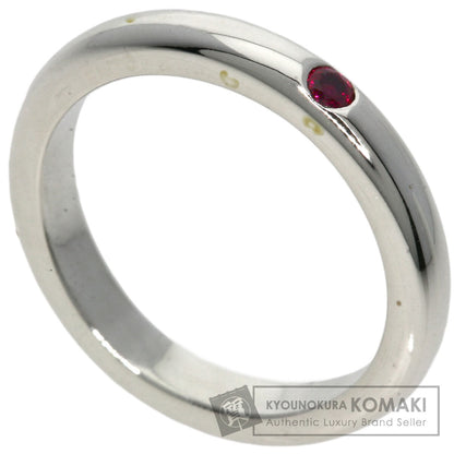 TIFFANY&Co. Stacking band Ruby Ring Silver Ladies [Used]