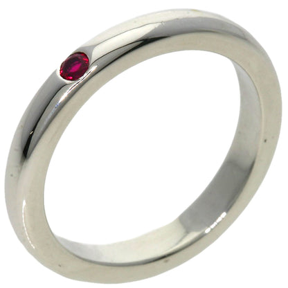 TIFFANY&Co. Stacking band Ruby Ring Silver Ladies [Used]