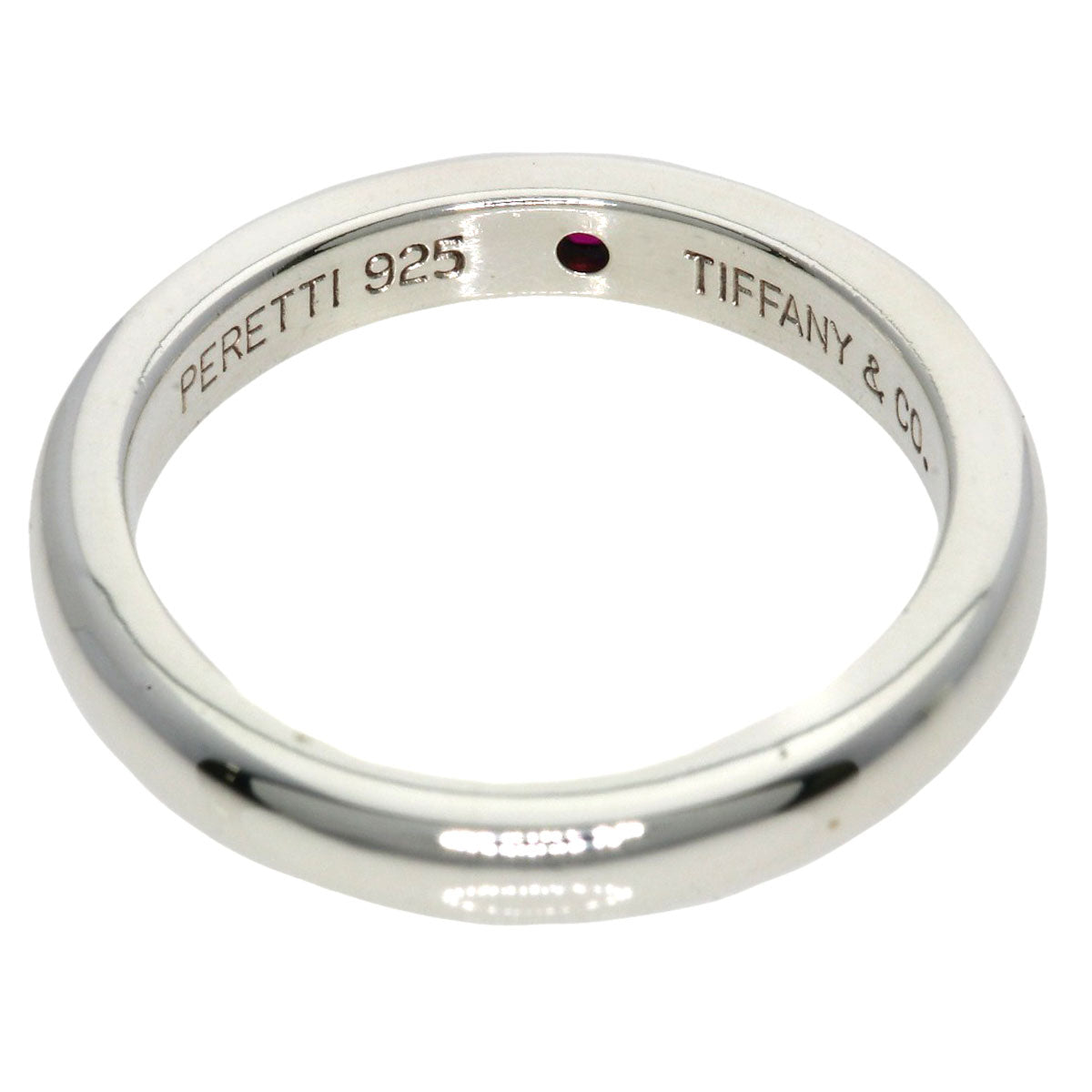 TIFFANY&Co. Stacking band Ruby Ring Silver Ladies [Used]