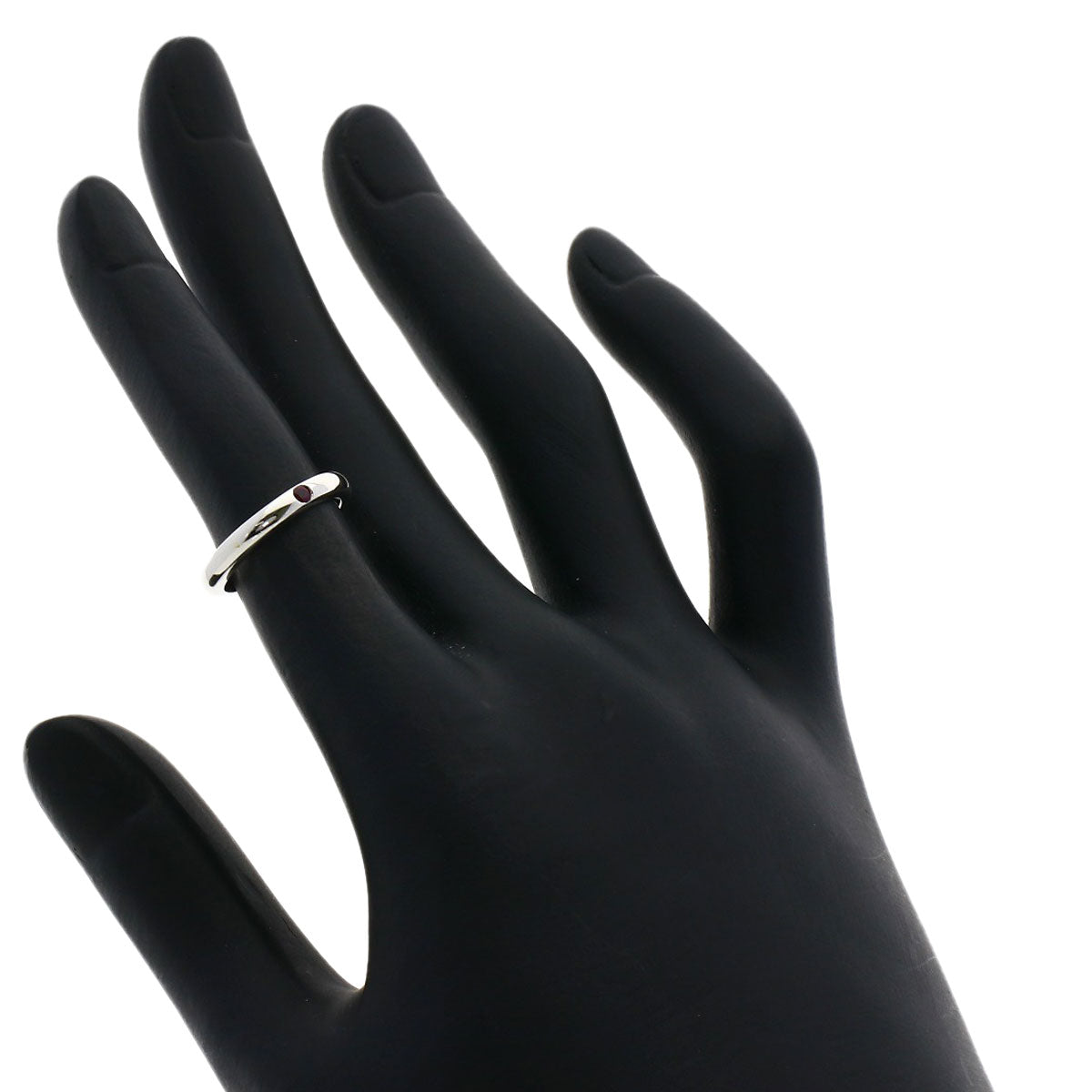 TIFFANY&Co. Stacking band Ruby Ring Silver Ladies [Used]