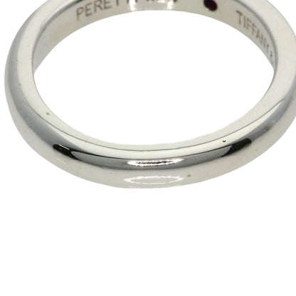 TIFFANY&Co. Stacking band Ruby Ring Silver Ladies [Used]