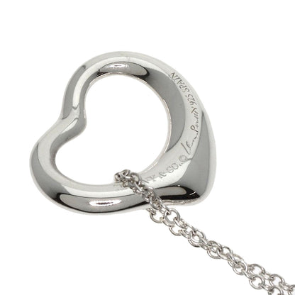 TIFFANY&Co. Open heart Necklace Silver Ladies [Used]